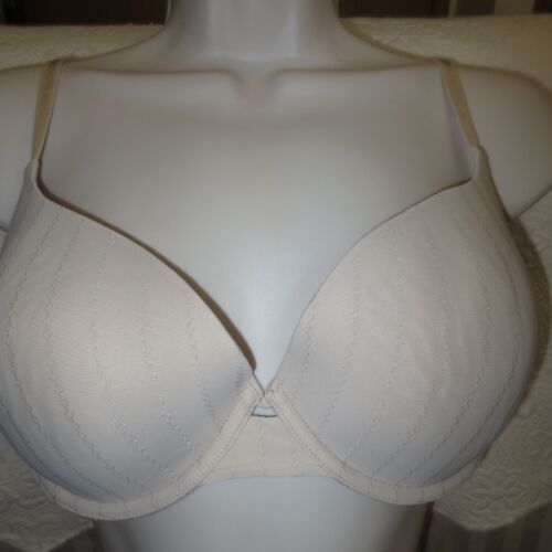 LILY of FRANCE textured nylon NUDE multi way lined plunge support UW bra  38 C - Picture 1 of 5