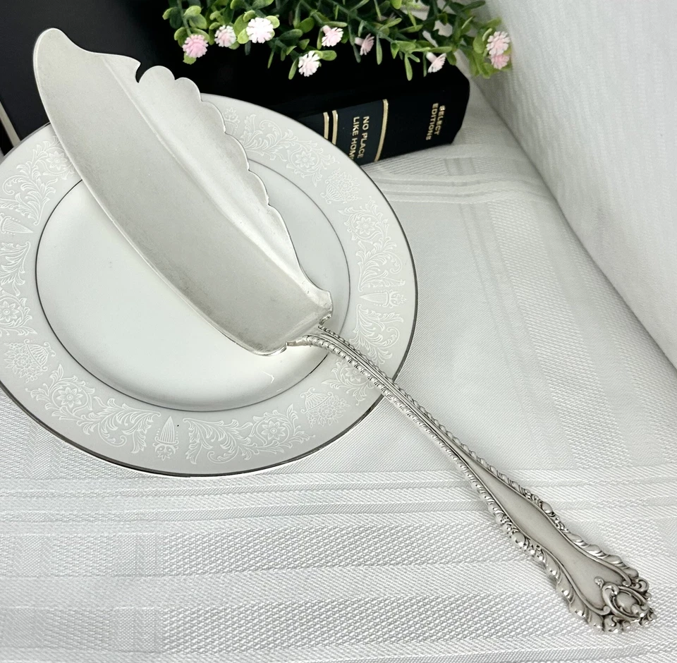 Sterling Serving Piece Dominick & Hoff Mazarin 1892 Silver Cake Pie Service Lrg - Image 4 of 4