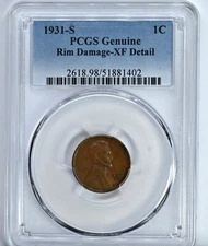 1931 S Lincoln Wheat Cent XF Detail Genuine PCGS Coin Penny 2618
