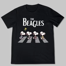 Snoopy The Beagles Rock Band Funny Unisex T Shirt S-5XL