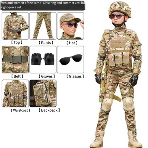 Children's Camouflage Suit Special Forces Summer Camp Military Training Uniform - Picture 22 of 32