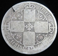 GREAT BRITAIN  Florin Victoria Silver Coin One Tenth 1/10 Pound Lot#860
