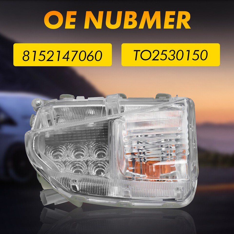 LED Fog Light Turn Signal Light Lamp LH Driver Side For 20122015