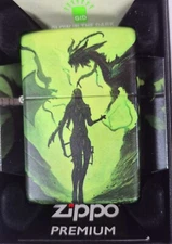 Gorgeous Glow In The Dark Multisided Dragon  Zippo Lighter