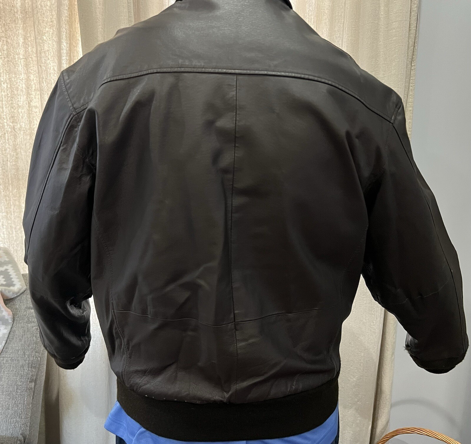Reproduction Leather Flight Jacket - image 2
