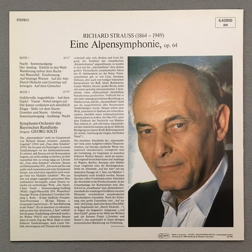 V322 R. Strauss Alpensymphonie Op.64 Solti Decca 6.42800 AW Stereo - Picture 3 of 3