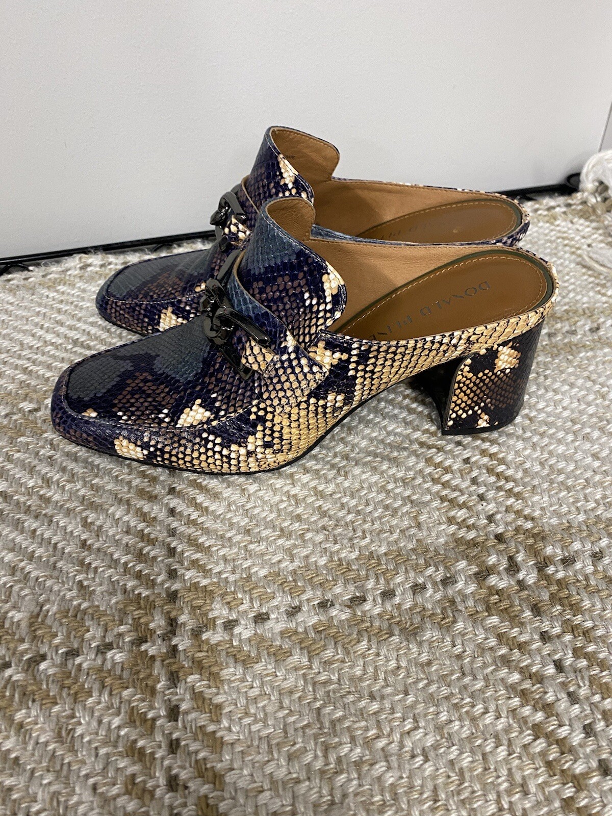 Donald J. Pliner Caape Python Snake Print  Mules … - image 1