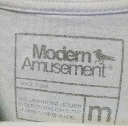 Modern Amusement Men’s Designer t-shirt WHITE Size Medium MADE IN USA Cali Surf - Picture 4 of 9