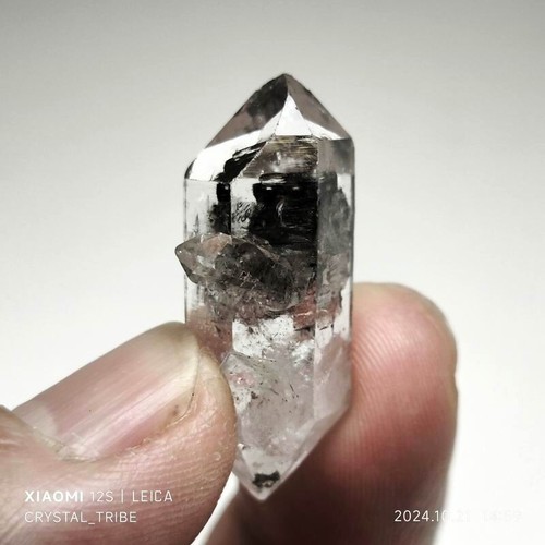 7g Natural Black Phantom Herkimer Diamond DT Quartz Crystal Healing Stone 4974 - Picture 4 of 15