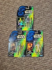 Star Wars POTF2 Bounty Hunters 4LOM Dengar Bossk  Hologram Version Best Price!