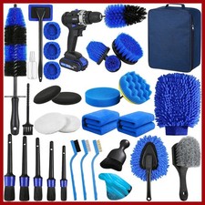 Car Detailing Kit 34PCS Drill Brush Car Cleaning Set Interior Exterior Polishing
