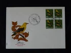 bird rigogold Pro Juventute FDC Switzerland 1969 (block of 4)