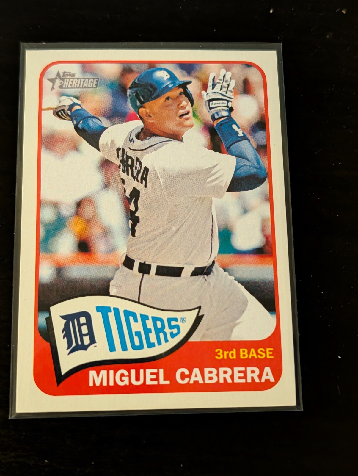 2014 Topps Heritage Action Variation SP Miguel Cabrera #500