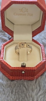 Antiker Gold Zigeuner Ring mit Saphiren gepunzt Größe O ein schöner massiver Ring 
