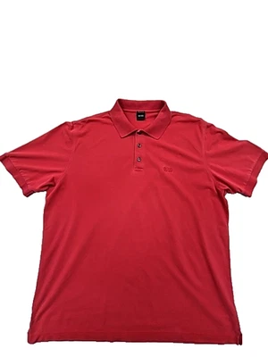 Hugo Boss Poloshirt Rot Pima Baumwolle XXL Kurzarm Herren - Bild 1 von 4