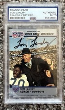 Tom Landry Signed Autographed 1990 Pro Set Card Dallas Cowboys HOF PSA DNA