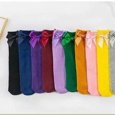 Children' Socks Cotton Big Bows Girls Knee High Sock Baby Long Tube Socks Kids F