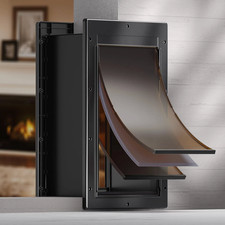 Petcoming Wall Dog Door Large Black Insulated 3-Flap Magnetic Pet Door New