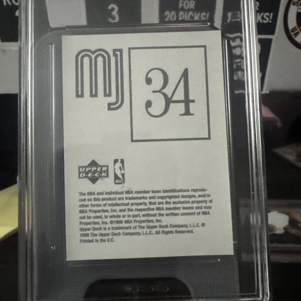 1998 UD Michael Jordan Collection Sticker Gem Mint 10 - Image 4 of 4