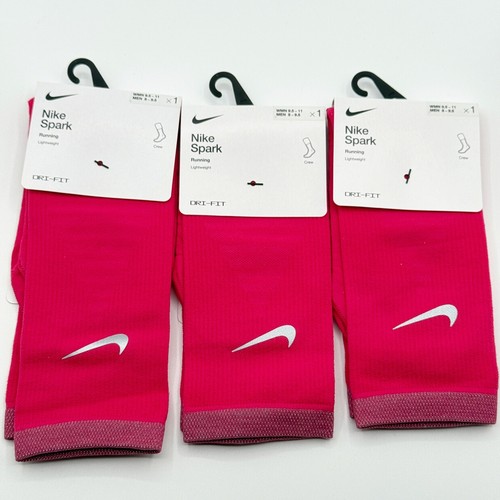 Nike Spark Socken (3 Paar) Crew, leicht Größe 8 - 9,5 Herren pink DA3584-667 - Bild 1 von 5
