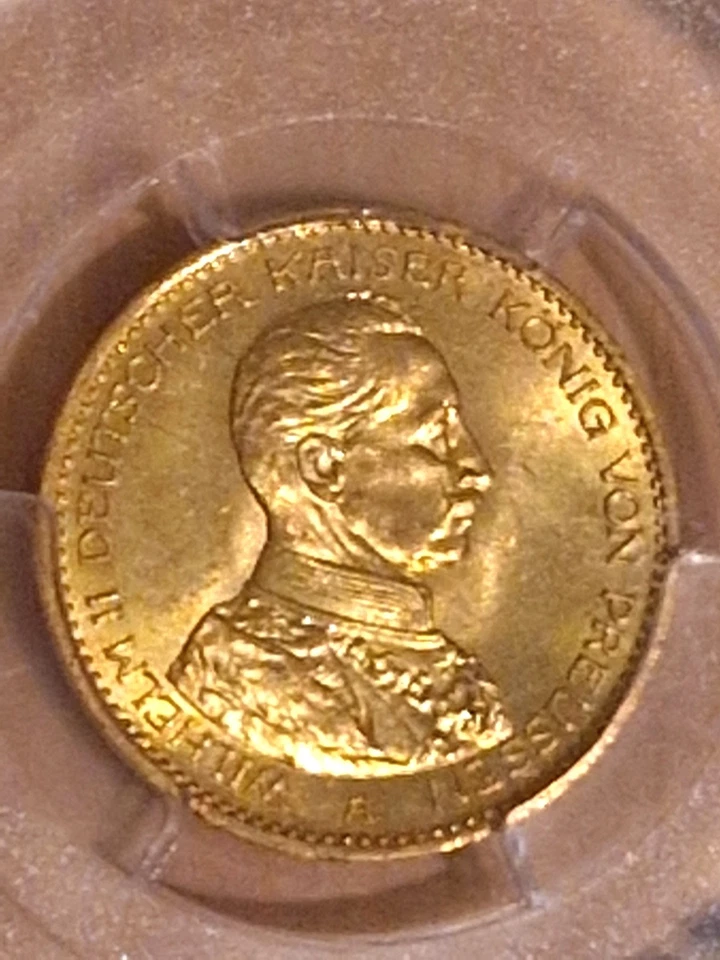 RR - Goldmedaille in 20 Mark Größe - 1915 - Preußen - Waffenbündnis - PP - Bild 2 von 4