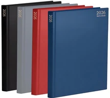 2026 diary A4/A5/A6 Page a Day/Week to View Diary Hardback Case bound Back Cover