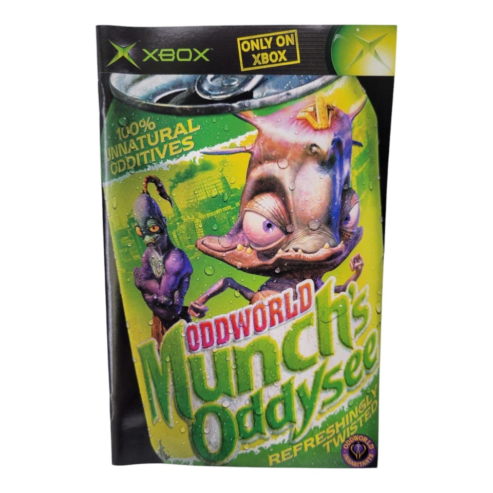 Xbox Oddworld Munchs Oddysee Platinum Hits 2002 Game with Case Manual - Image 4 of 4