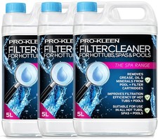 Pro-Kleen Hot Tub Pool Spa Filter Cleaner Cartridge Removes Oil Grease 15L