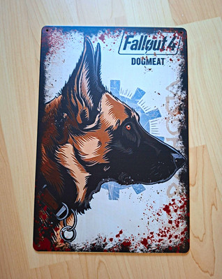Fallout 4 Dogmeat Metallschild 20x30cm