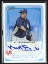 Manny Banuelos 2011 Bowman Chrome Refractor Auto /500 #BCP133 New York Yankees
