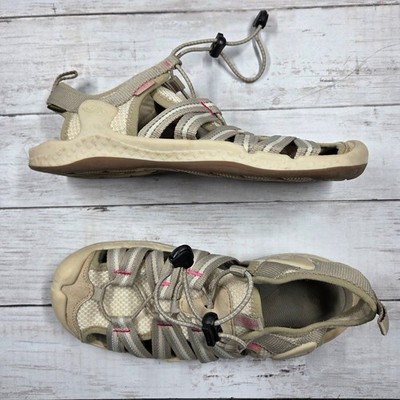 KEEN Drift Creek H2 Sport Sandals Women 9 Beige Closed Toe Water Shoes
