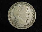 US 1904 BARBER HALF DOLLAR VG