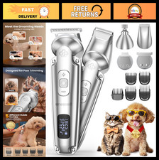 Small Dog Clippers Paw Trimmer - 4-in-1 Cordless Grooming Kit, Low Noise, Wate