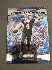 Derek Carr 2024 Prizm Fireworks Insert #11 NEW ORLEANS SAINTS