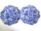 VTG -2- Spode Blue Room Coll. Sunflower Luncheon Plate Blue White Porcelain Eng — photo 6