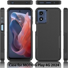 for Motorola Moto G Play 2024 4G Case with Screen Protector,Slim Fit Bumper Heav