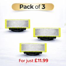 3x Philips OneBlade rasoio rasoio QP2520/QP2630 lame di ricambio testa una lama