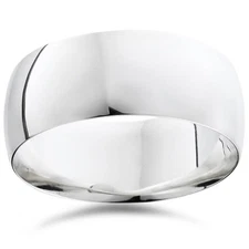 9mm Dome High Polished Wedding Band 950 Platinum