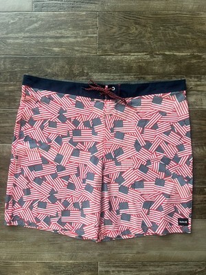 Hurley Phantom Size 44 Classic BT Board Shorts Men's Swim Trunks American Flag