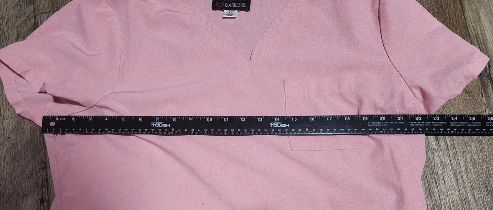 Koi Basics Scrub Shirt Top Peach Womens Size XL + Pink Urban scrubs top Lot of 2 - Image 4 of 4