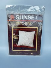 Sunset Stitchery Quilted Hearts and Flowers Pillow Kit 2875 Beige Unopened