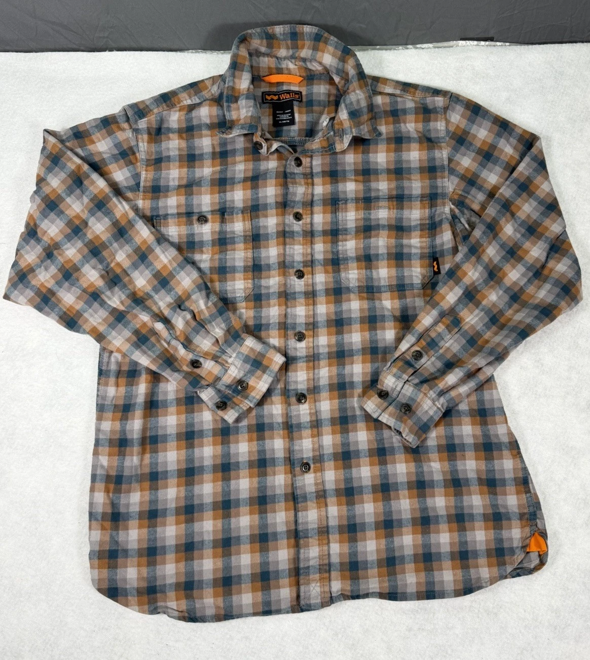 Walls Outdoor Flannel Plaid Button Up Shirt Men’s XL Long Sleeve Work Hiking