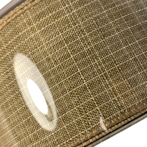 Kirkland Wire Edge Ribbon Tan Beige 50 Yards Roll RARE Bow Gift Wrap Burlap 2.5" - Picture 4 of 24