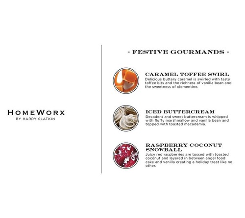 HomeWorx by Harry Slatkin S/3 festliche Gourmand Feiertagskerzen - H231378 - - Bild 2 von 2