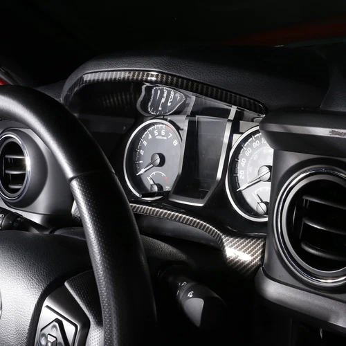 ABS Carbon Fiber Interior Dash Trim Cover Set Fits 2016-2023 Toyota Tacoma - Picture 39 of 44