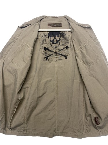 Camicia Point Zero uomo XL kaki beige colletto bottoni manica lunga cotone - Foto 7 di 10