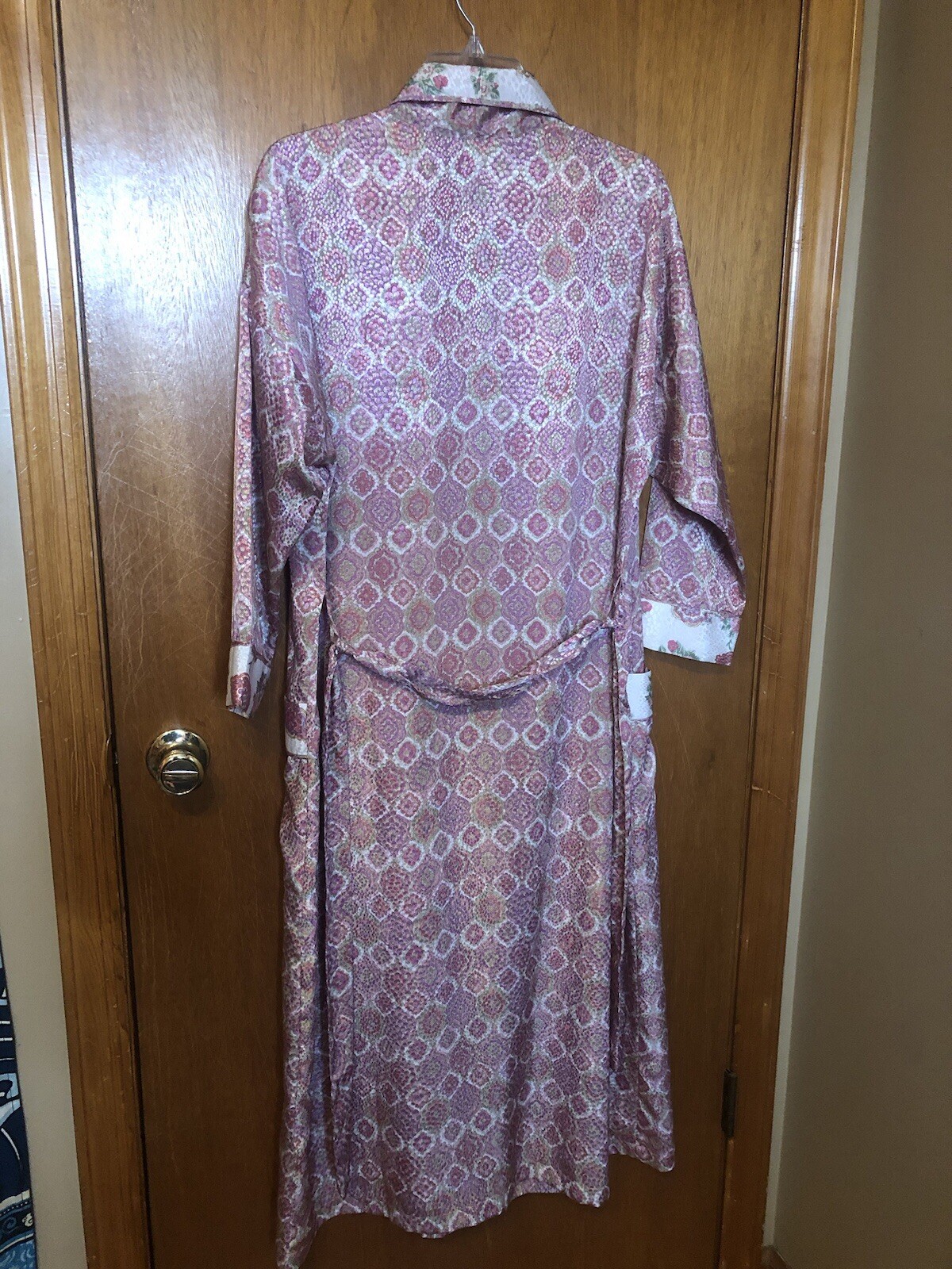 Fantasies By Morgan Taylor Pink Floral Kimono Robe Women’s Size P/S