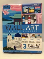 Wall Art Paint by Number Craft Kit 3 Picture Canvases