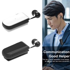Bluetooth Earphone Headset with Clip Driver Earpiece Hands-free Call Headphone