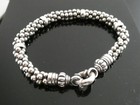 Lagos Caviar 7mm Sterling Silver 925 Rope Bead Bracelet Size 7"